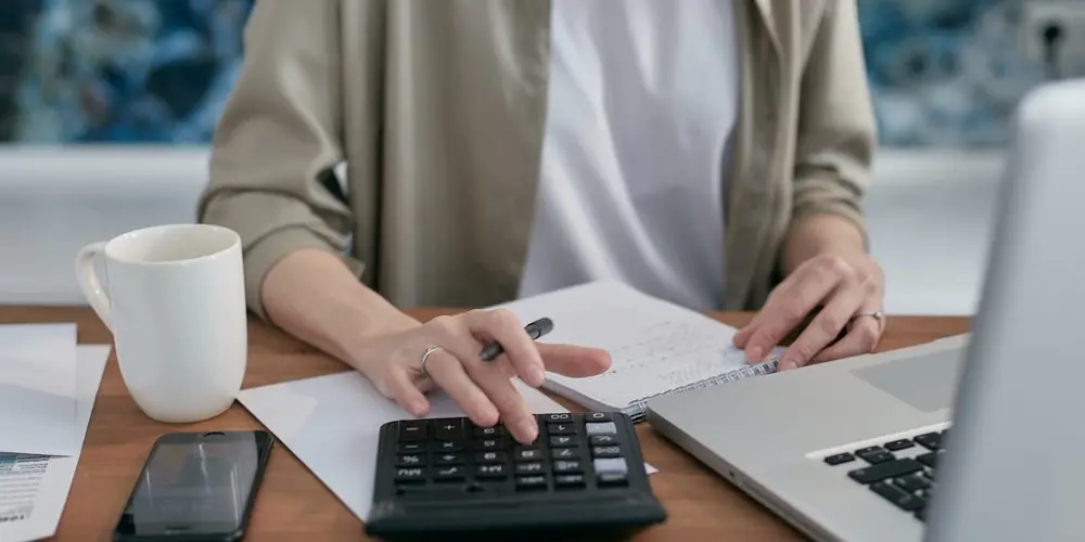 Calculator And Laptop